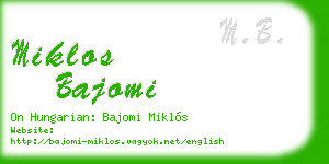 miklos bajomi business card
